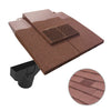 Granulated Old Red Plain In-line Roof Tile Vent & Pipe Adapter