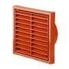 Terracotta Louvre Extractor Air Vent & Back Draught Shutter 4 Inch