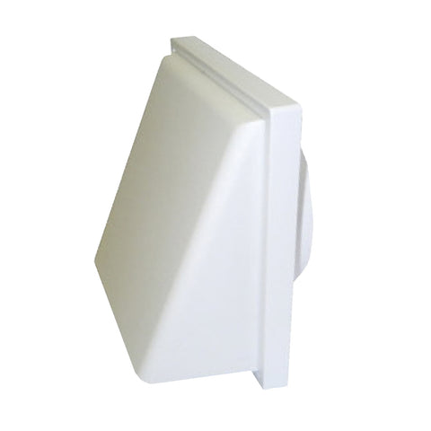 White Hooded Cowl Extractor Air Vent & Back Draught Shutter 4 Inch
