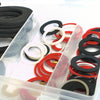 125 x Leaking Tap Reseater Washers, Rubber Nylon Fibre O Rings & C Clips