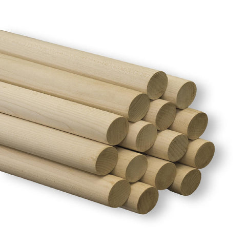 50 x Wooden Broom Handles 4ft x 15/16" Mop Brush Stales Trade Pack