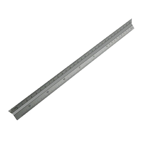 Aluminium 300mm Tri Scale Ruler for Engineers & Architects
