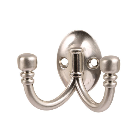 Satin Nickel Ball End Double Coat Hooks<br><br>