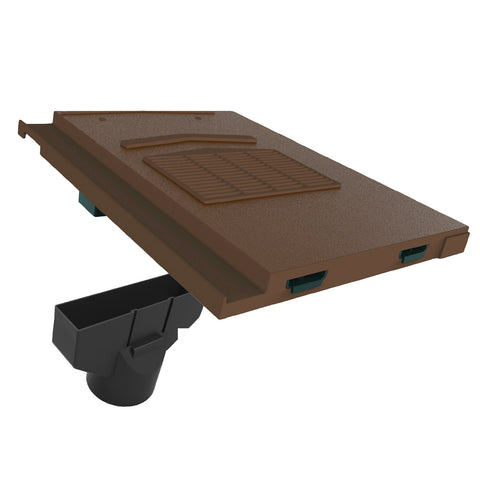Brown Roof Tile Vent & Pipe Adapter for Marley Modern & Mini Stonewold