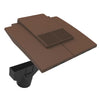 Brown Plain In-line Roof Tile Vent & Pipe Adapter for Concrete and Clay Tiles