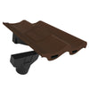 Dark Brown Double Pantile Roof Tile Vent & Adapter for Marley Redland Sandtoft