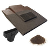 Granulated Antique Brown Plain In-line Roof Tile Vent & Pipe Adapter
