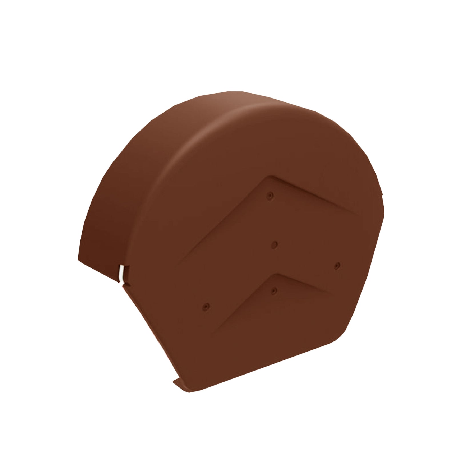Terracotta Rounded Ridge End Cap for Dry Verge Systems — Homesmart