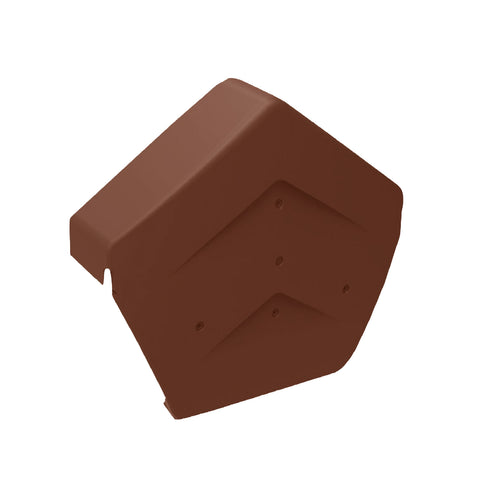 Terracotta Angled Ridge End Cap for Dry Verge Systems<br><br>