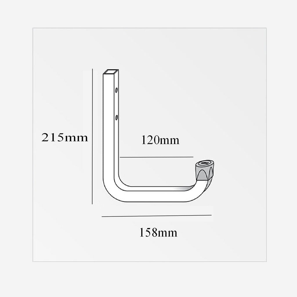 2 x 150mm Storage Wall Hooks 85kg Galvanised Steel