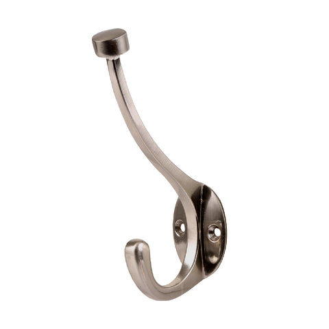 2 x Satin Nickel Large Pill Top Hat and Coat Hooks <br><br>