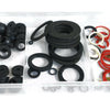 125 x Leaking Tap Reseater Washers, Rubber Nylon Fibre O Rings & C Clips