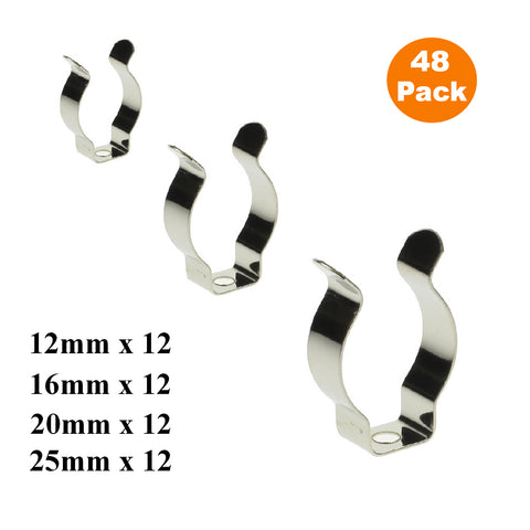 48 x Assorted Narrow Base Tool Spring Terry Clips<br><br>