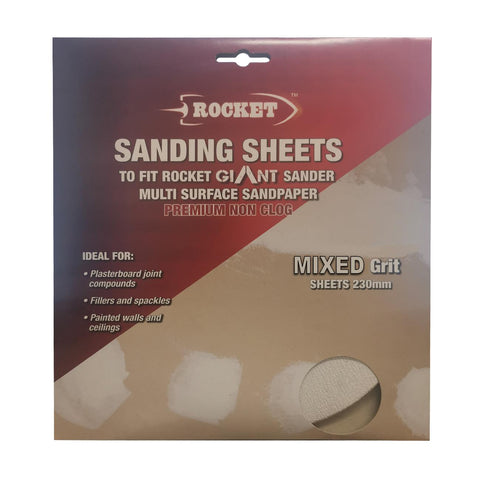 30 x Hook and Loop Mixed Grit 230mm Dry Wall Sanding Sheets