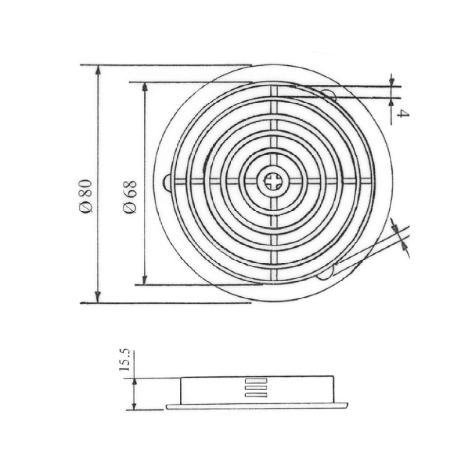 Grey Plastic 70mm Round Soffit Air Ventilation Roof Discs <br> Menu Options