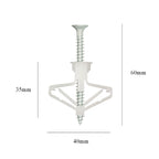 5 x Rawl Poly Toggles & Screws Hallow Plasterboard Wall Fixings