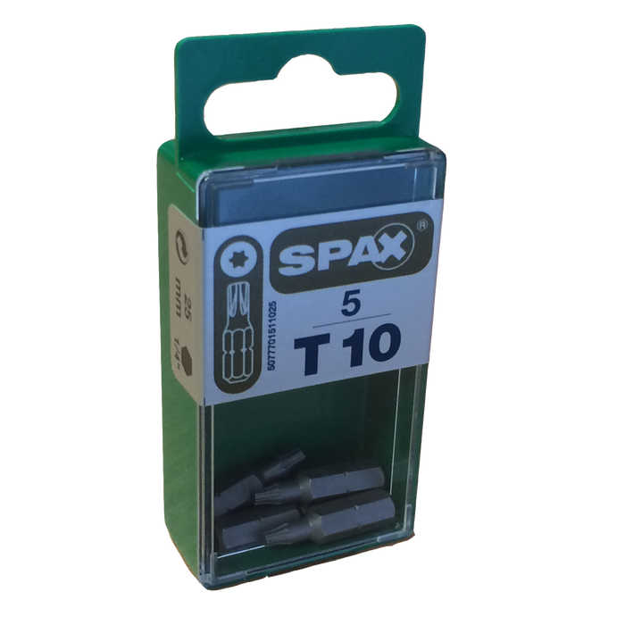 5 x Spax T-Star Plus T10 Screw Bits Length: 25mm