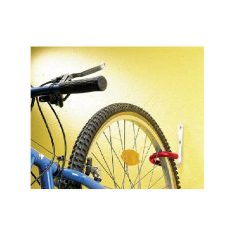 2 x Bike Storage Curved Hooks 25kg Wall Mounted Wheel Bracket