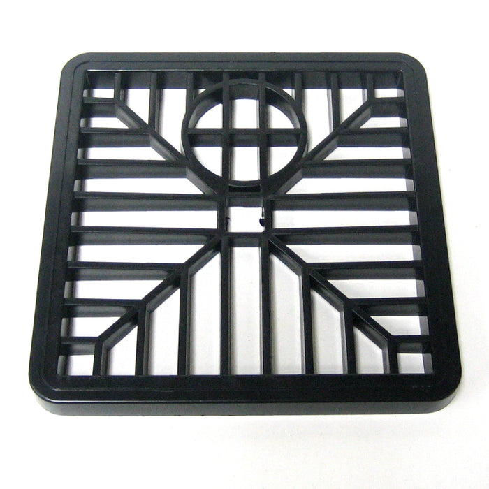 6 Inch Black Drain Cover Square Gulley Grid