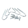6 x Assorted Galvanised Storage Hooks Wall Mounted<br><br>