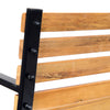 Garden Bench Hardwood 2 Seater Outdoor Wooden & Metal Chair