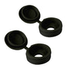80 x Black Fold Over Plastic Hinged Screw Caps / 17mm Large Cups