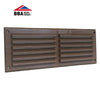 9" x 3" Brown Plastic Louvre Air Vent Grille with Removable Flyscreen Cover