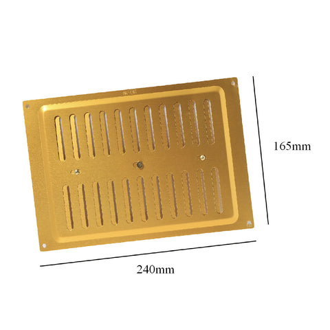 9" x 6" Brass Adjustable Air Vent / Metal Grille Ventilation Cover
