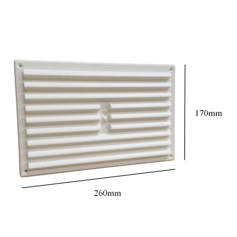 9" x 6" White Adjustable Air Vent Louvre Grille Cover Hit & Miss