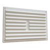 9" x 6" White Louvre Air Vent Grille with Removable Flyscreen Cover