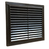 9" x 9" Brown Plastic Louvre Air Vent Grille with Flyscreen Cover