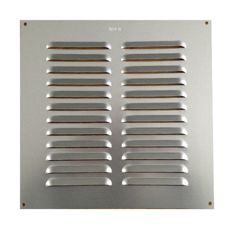 9" x 9" Aluminium Louvre Air Vent Satin Chrome Grille Cover