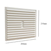 9" x 9" White Louvre Air Vent Grille with Removable Flyscreen Cover