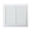 9" x 9" White Plastic Louvre Air Vent Grille with Flyscreen Cover