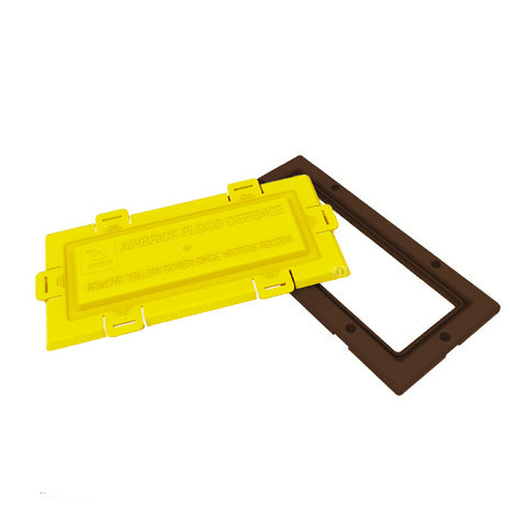 Brown Framed Flood Water Defence Protection Airbrick Cover