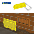 White Framed Flood Water Defence Protection Airbrick Cover