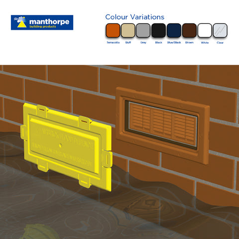 Air brick flood water defence frame and cover / Colour Options