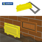 Grey Framed Flood Water Defence Protection Airbrick Cover