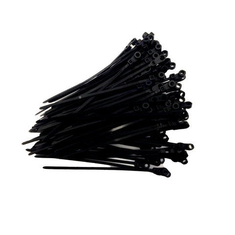 100 x Black Screw Mount Cable Ties 150mm x 3.6mm<br><br>