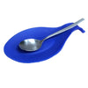Blue Silicone Spoon Rest Heat Resistant Dishwasher Safe / Teabag Holder