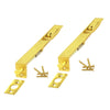 Flush Bolt Door Lock, Polished Brass, 150mm Lever Slide Locking Action