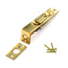 Flush Bolt Door Lock, Polished Brass, 100mm Lever Slide Locking Action