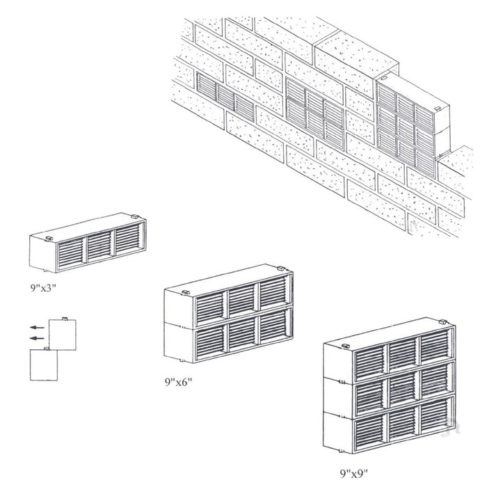 Manthorpe Terracotta Interlocking Air Brick Vents