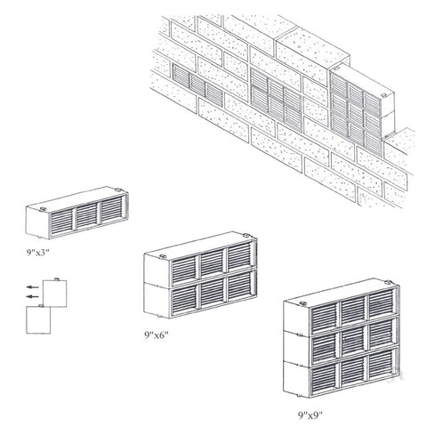 Manthorpe White Interlocking Air Brick Vents / Menu Options