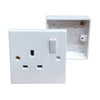 Electrical White Sockets & Switches with Pattress / Menu Options