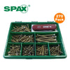 270 x Assorted Pozi Passivated Wood Screws in Organiser Box
