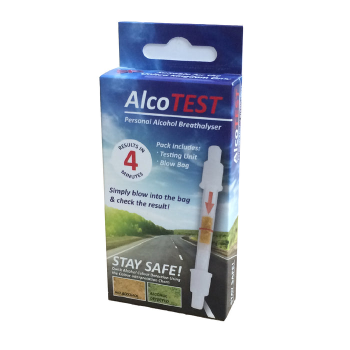 UK Alcohol Breathalyser Disposable Tester Kit