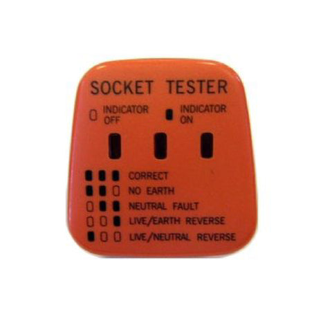 UK Mains Socket Tester 240v Polarity Test / 3 Pin Plug House Electrical