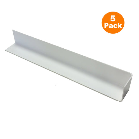 5 x Fascia Board Corner Joints White 300mm Round Edge Profile