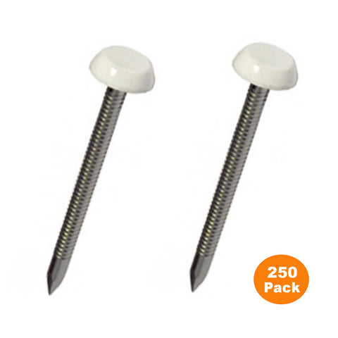 White UPVC Poly Top Pins Stainless Steel  <br>Menu Options